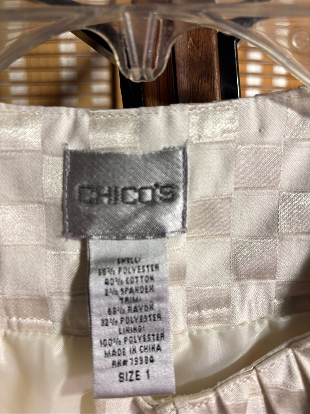 Chicos | Women’s Amaye Antique Ivory Jacquard Jacket/Blouse - Size 1 (Medium) - Picture 4 of 15